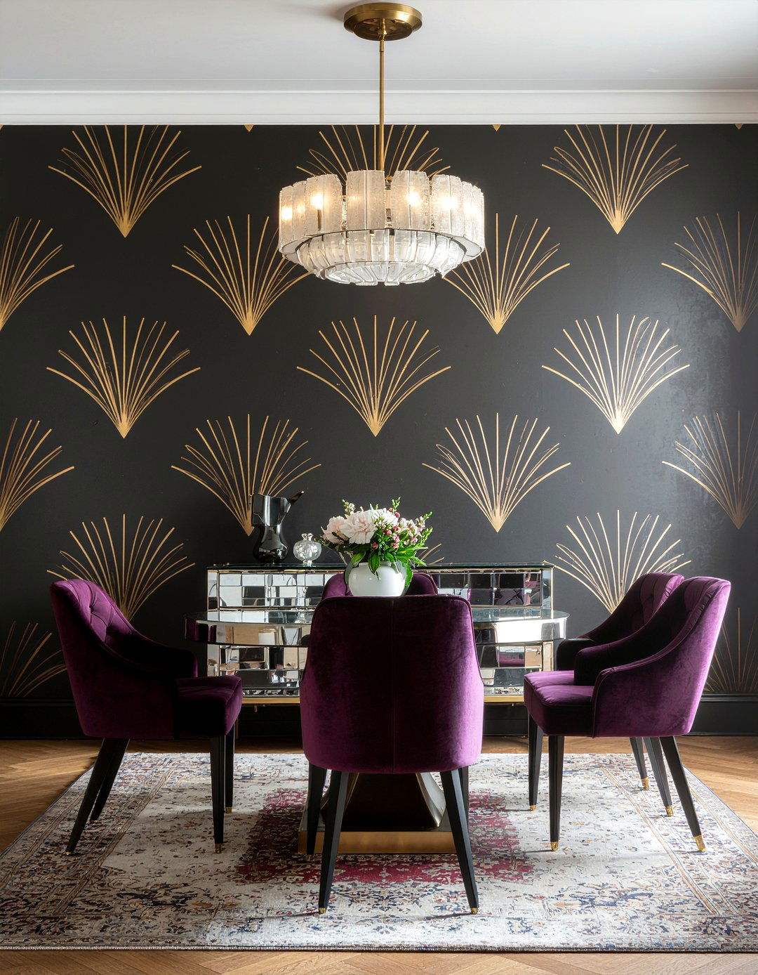 Art deco wallpaper - 30 dining room wallpaper ideas