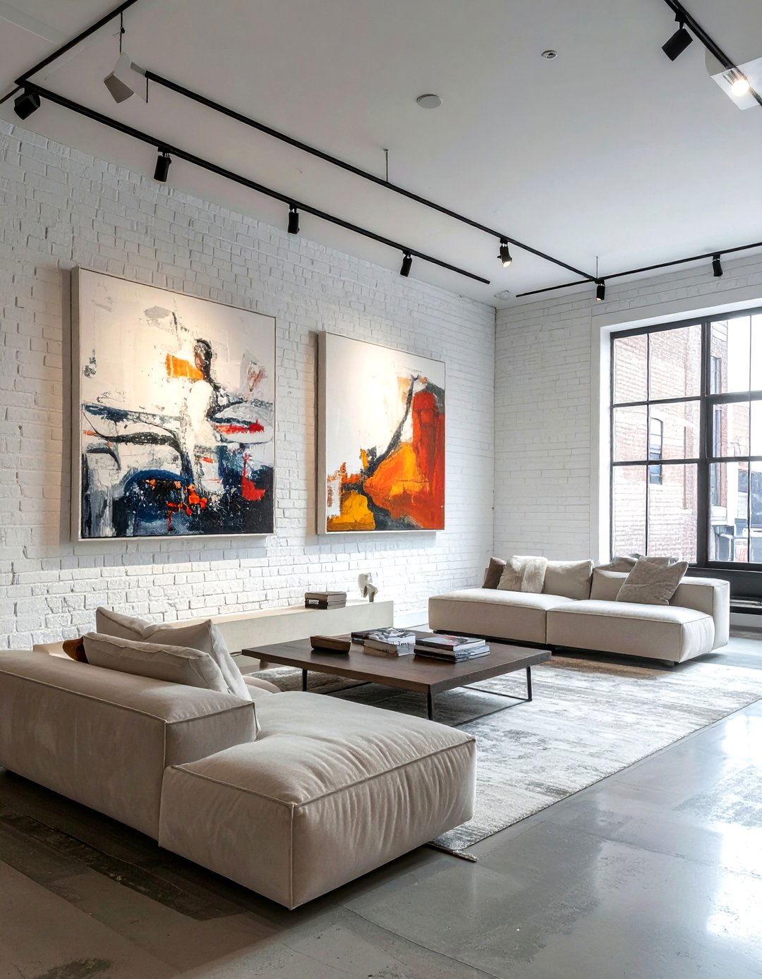 Art gallery loft - 30 loft style living room ideas