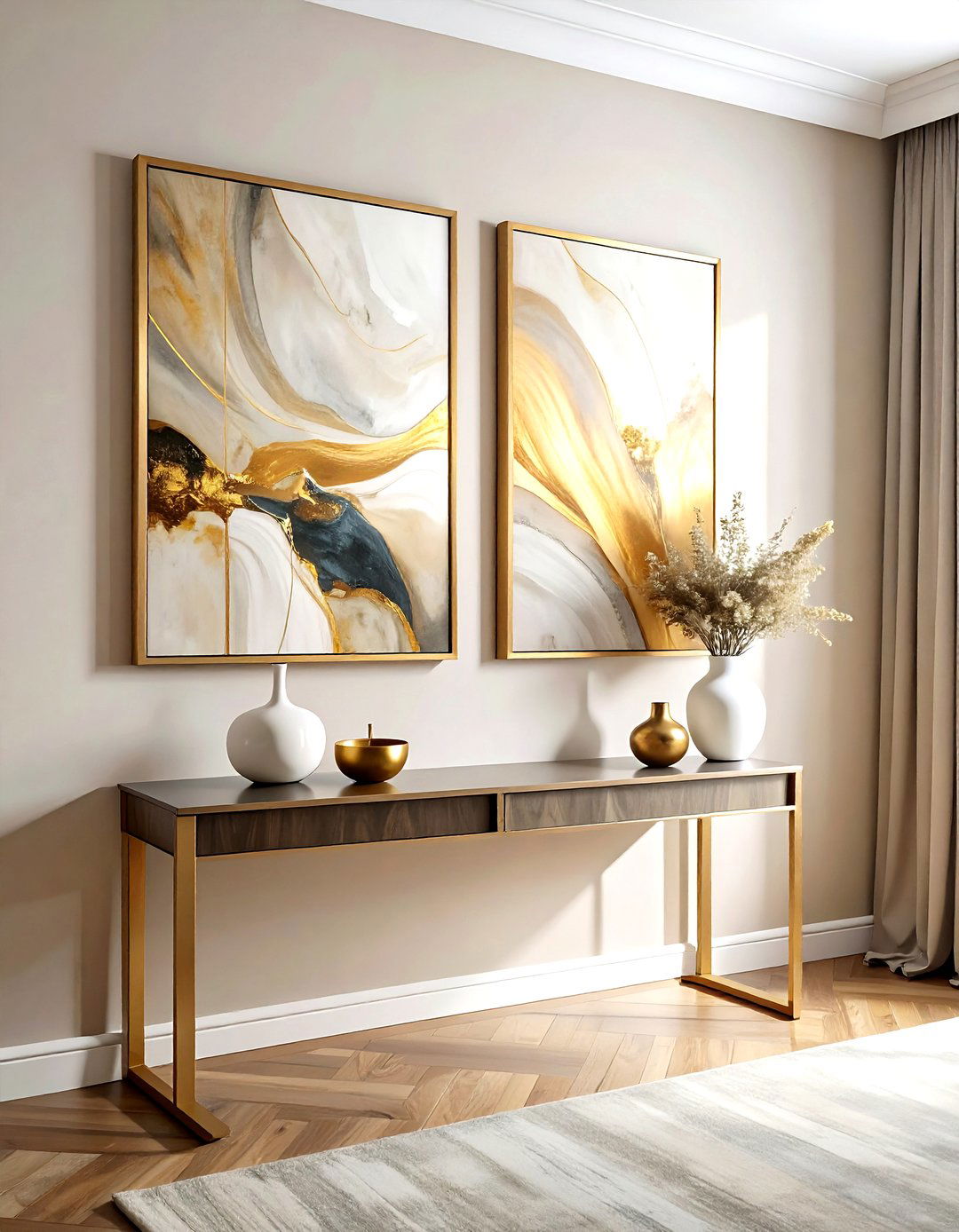 Art prints pair - 30 decor symmetry ideas