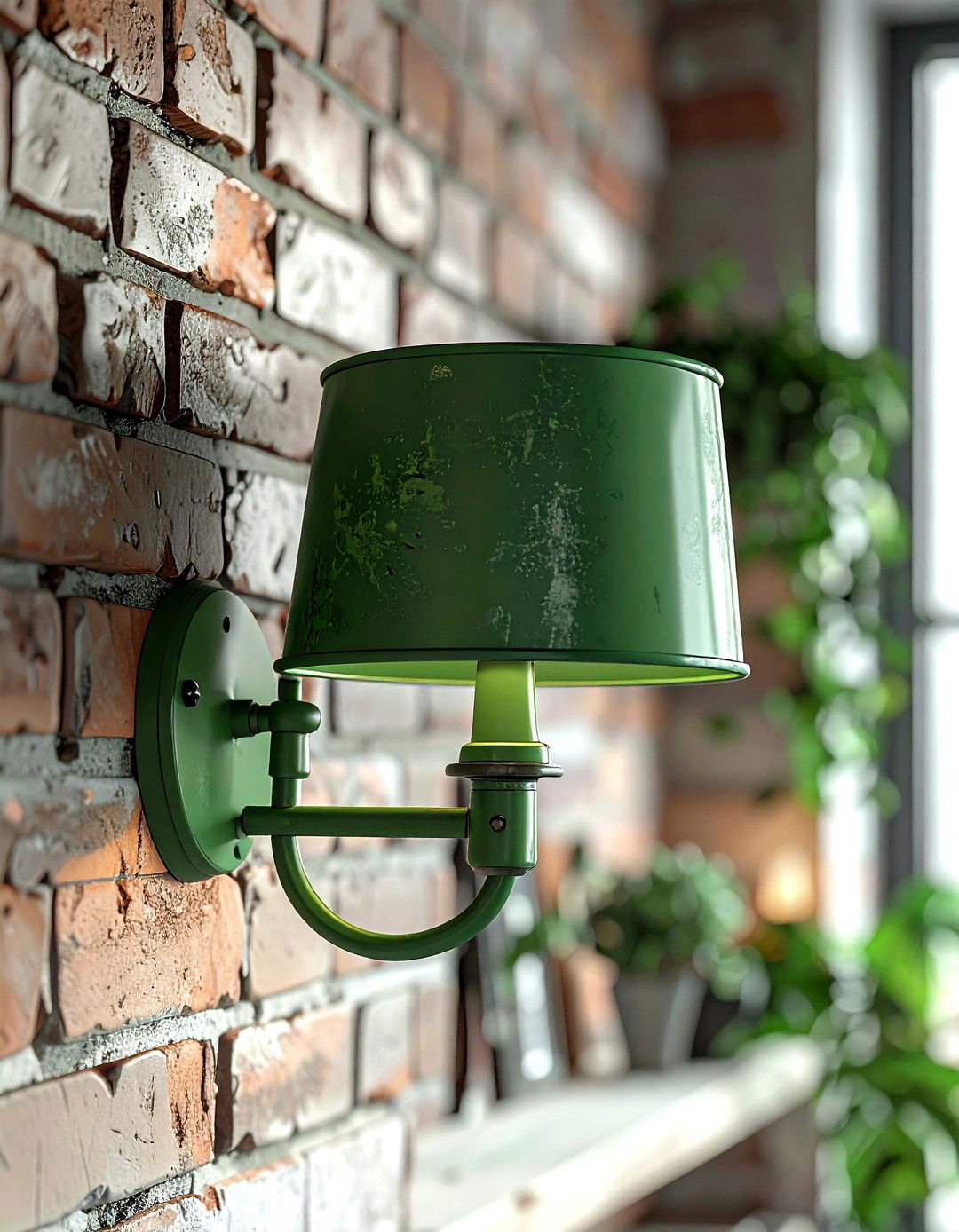 Artichoke Green Wall Sconce - 30 industrial green bedroom ideas