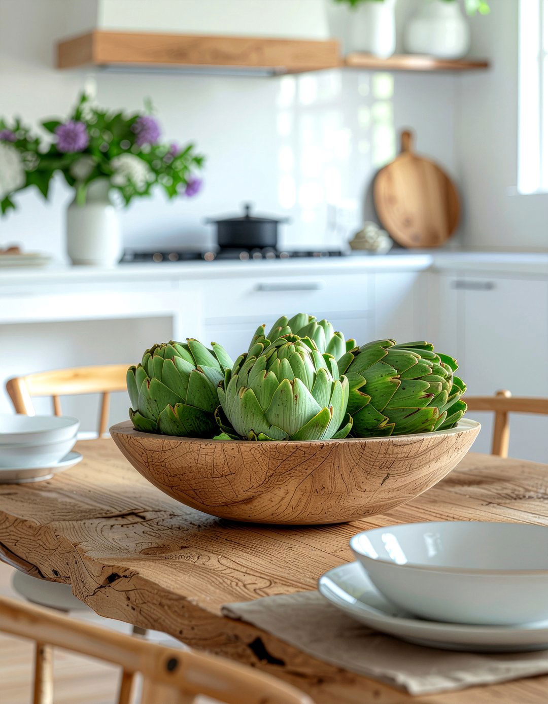 Artichoke Table Centerpiece - 30 low centerpiece dining ideas