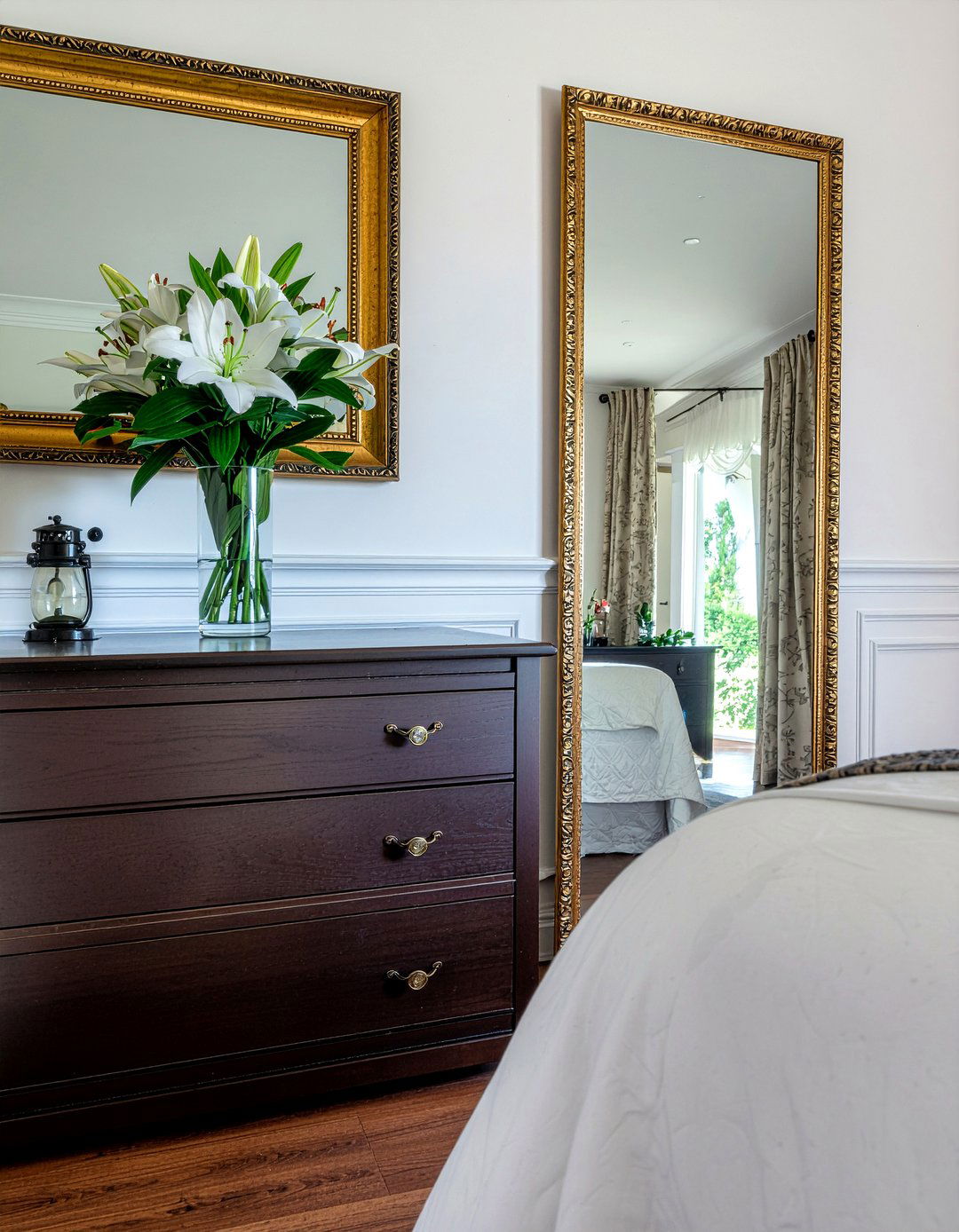 Artificial Lily Arrangement - 30 bedroom faux flowers