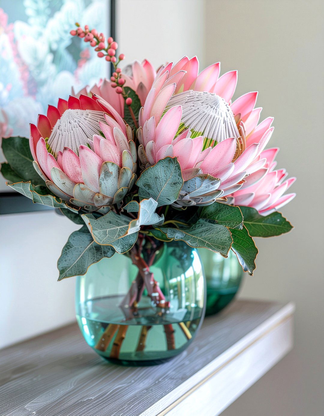 Artificial protea tropical decor - 30 faux flower ideas