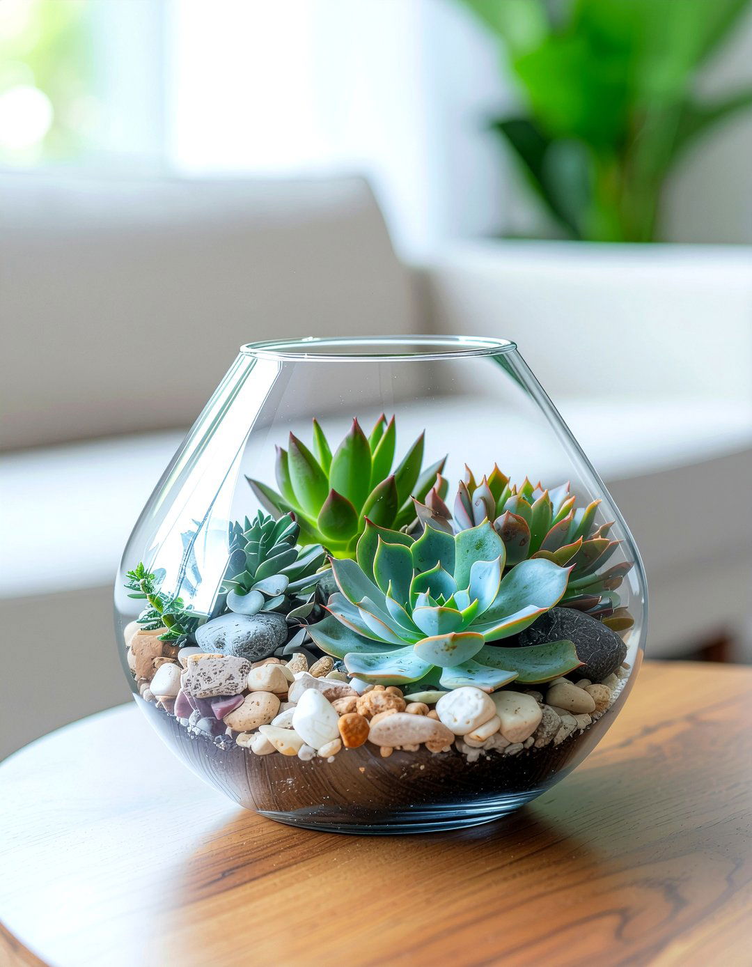 Artificial succulent terrarium - 30 faux plant ideas