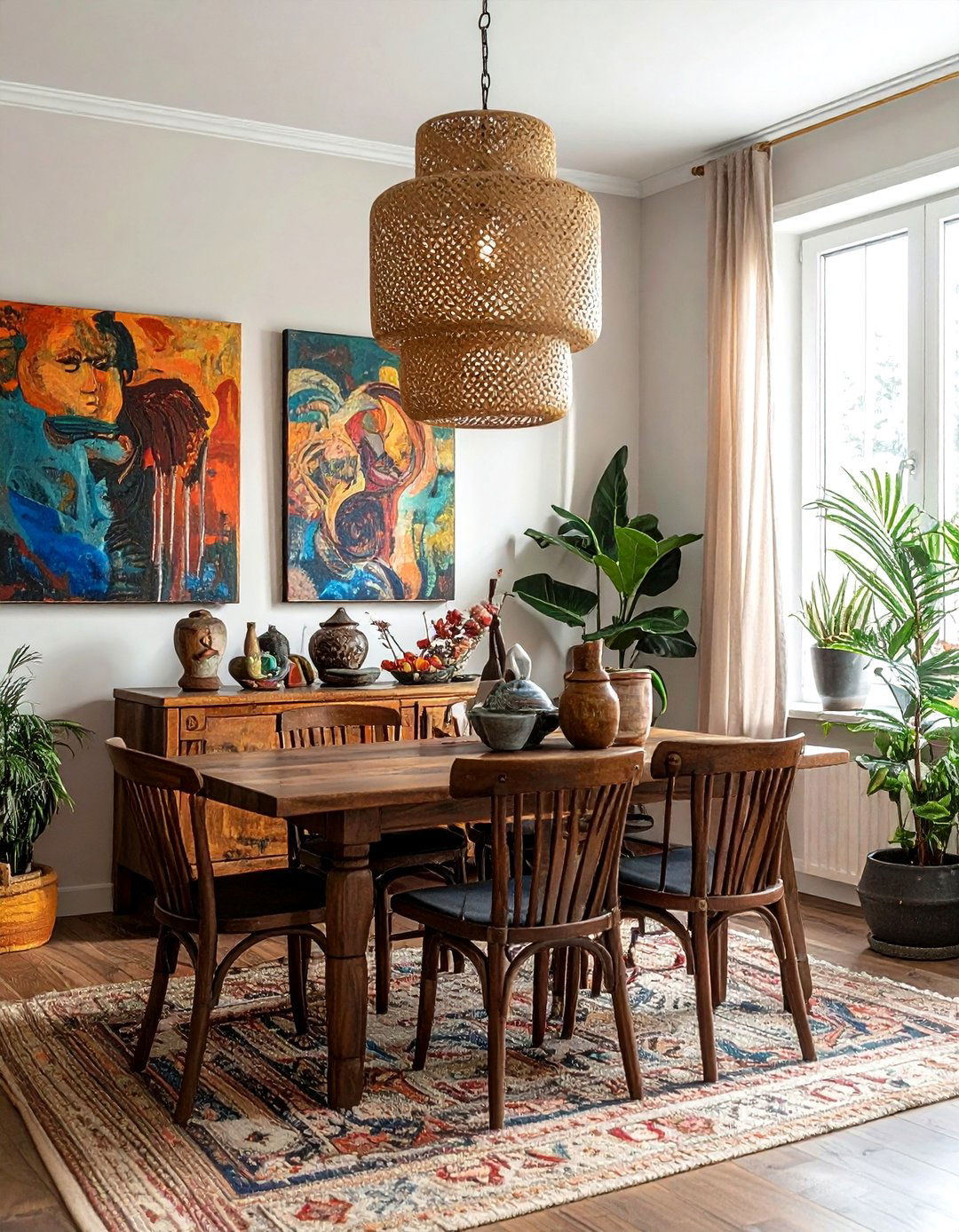 Artistic Boho Dining Room - 30 Bohemian dining room ideas