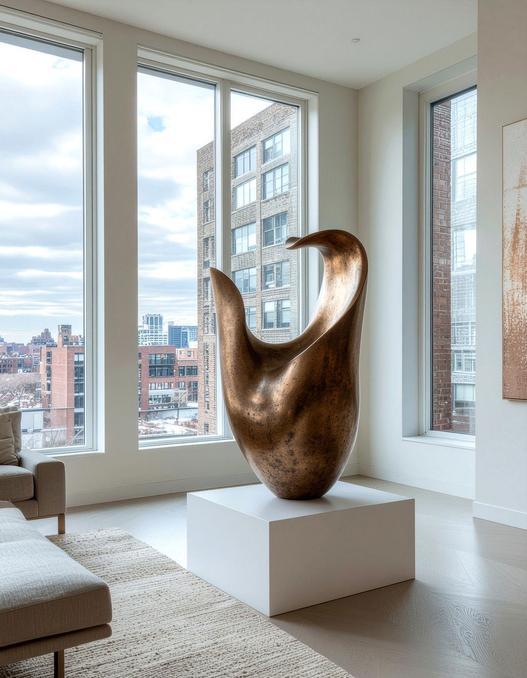 Artistic Living Room Bronze Sculpture - 30 bronze accent living room ideas