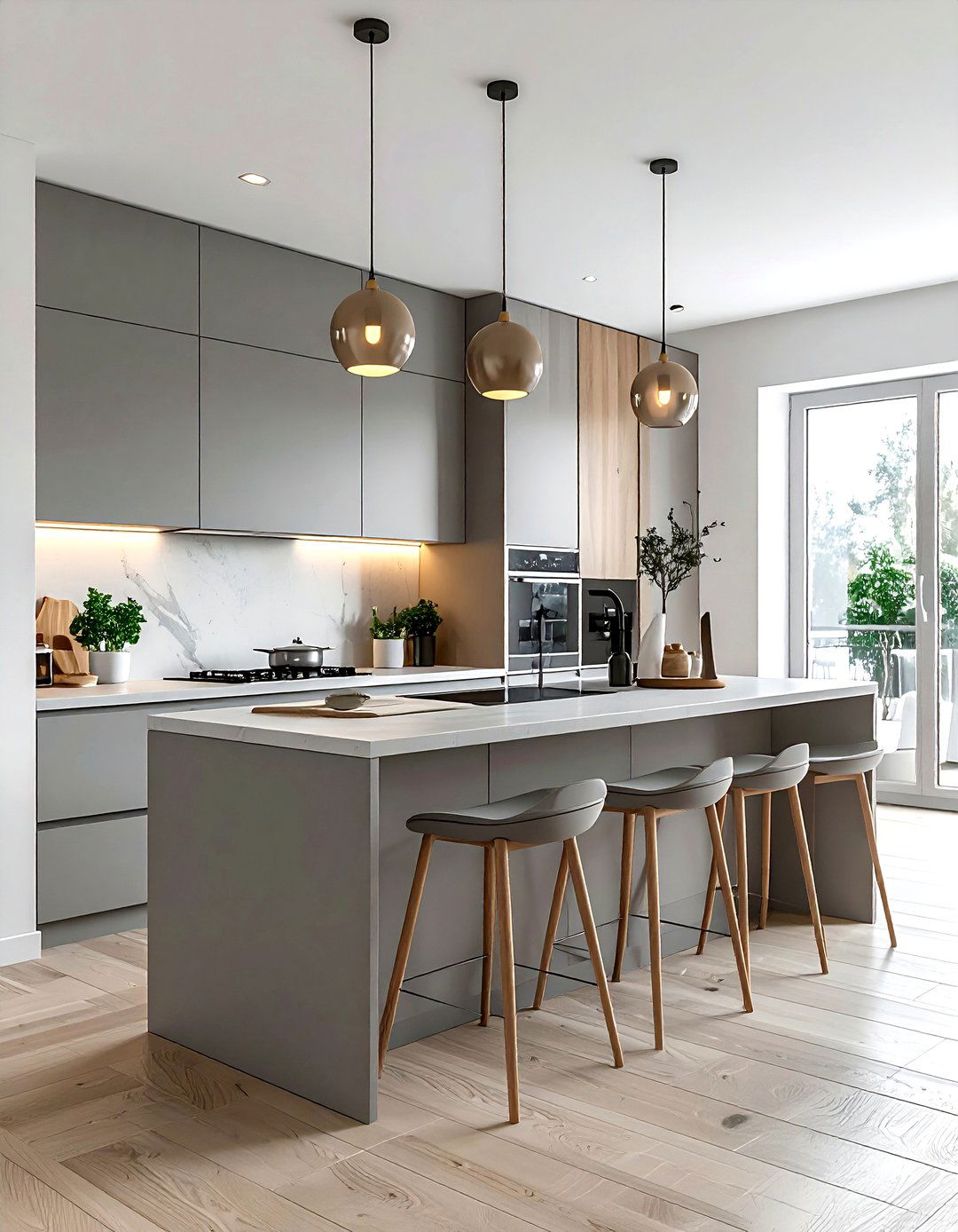 Ash Gray Scandinavian Kitchen - 30 gray kitchen design ideas
