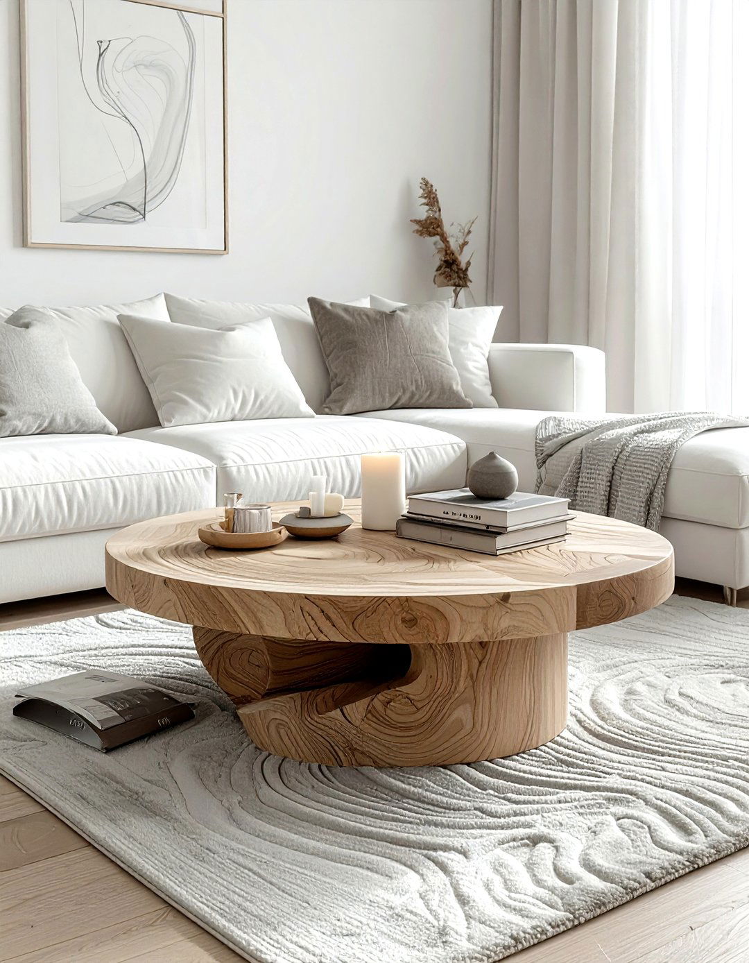 Ash wood coffee table - 30 light wood decor ideas