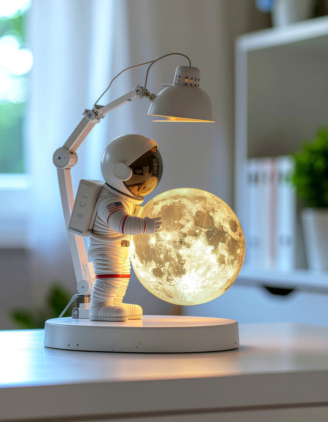 Astronaut Desk Lamp - 30 solar system bedroom ideas