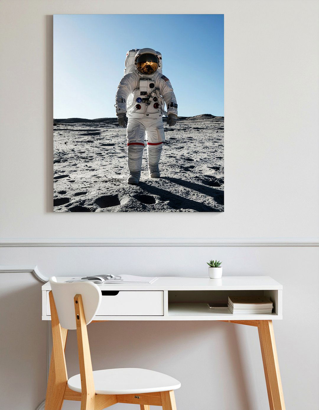 Astronaut wall decor - 30 galaxy bedroom ideas