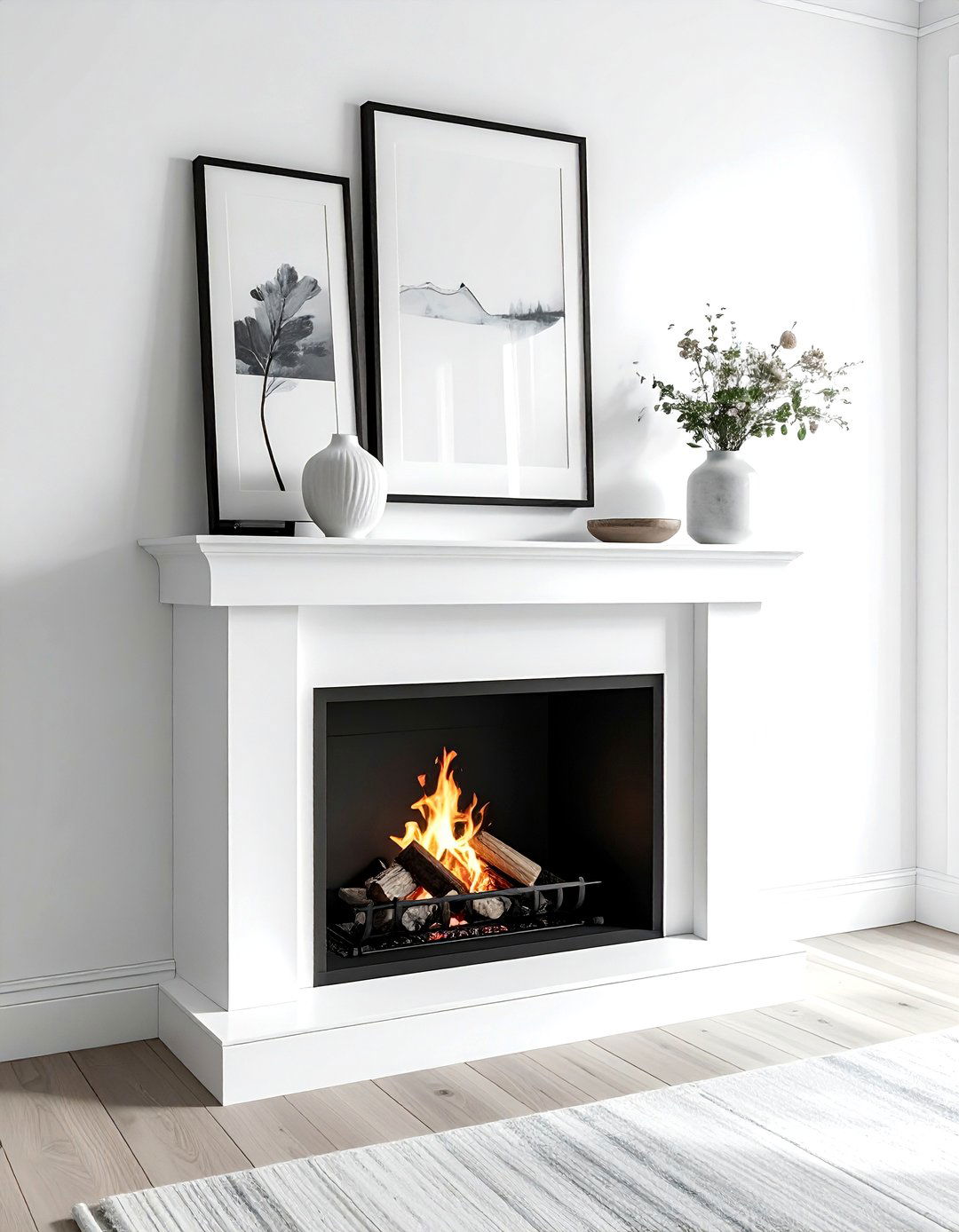 Asymmetrical Art Placement - 30 minimalist mantel ideas