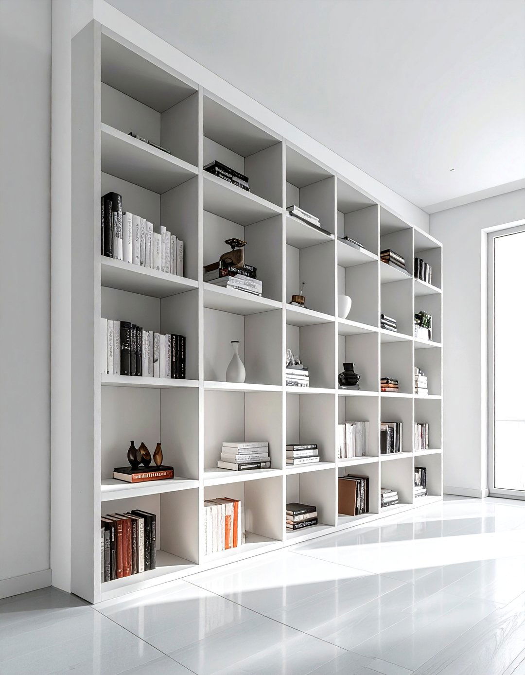 Asymmetrical Bookshelf - 30 bookshelf decor ideas