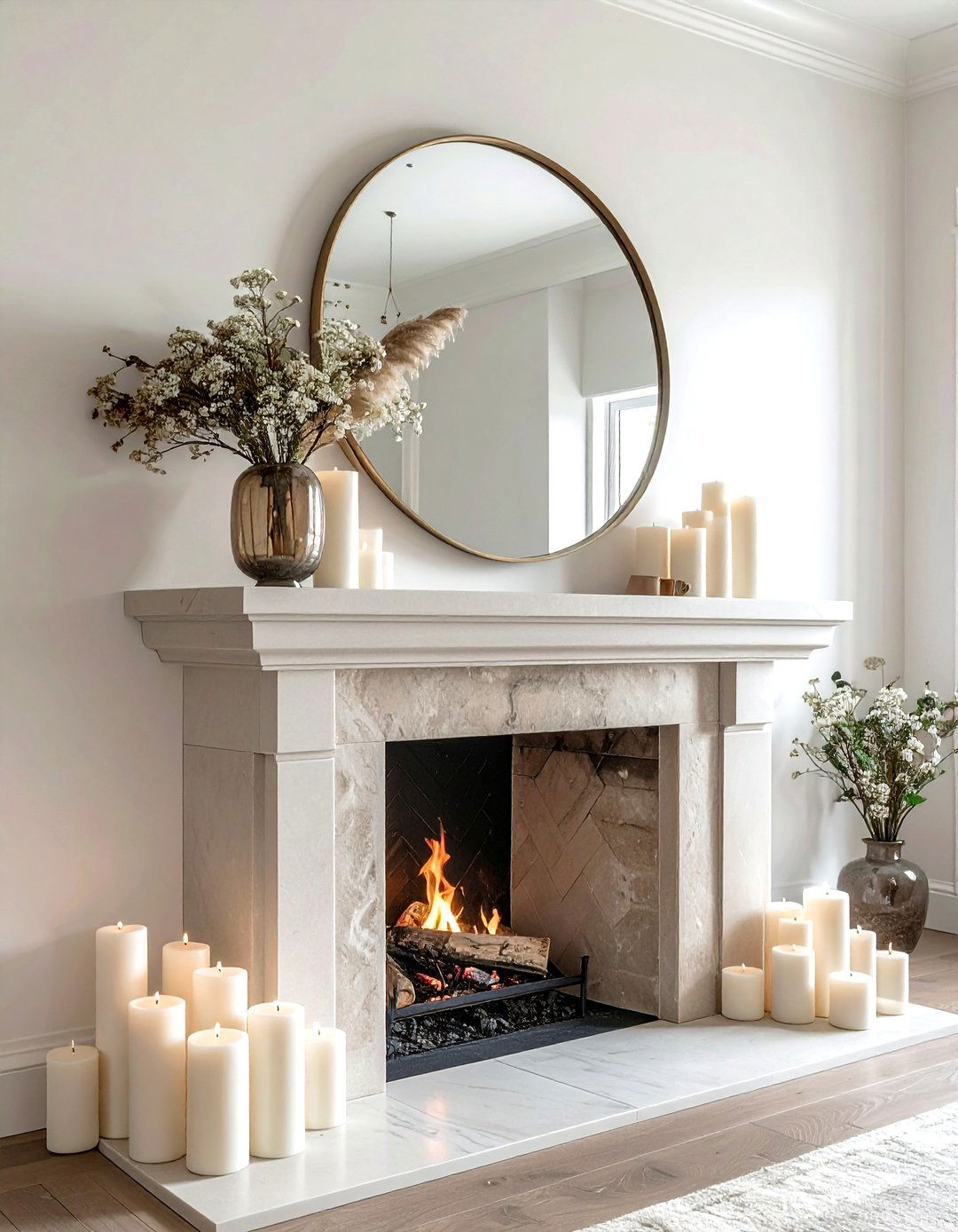 Asymmetrical Mantel Decor - 30 decor asymmetry ideas