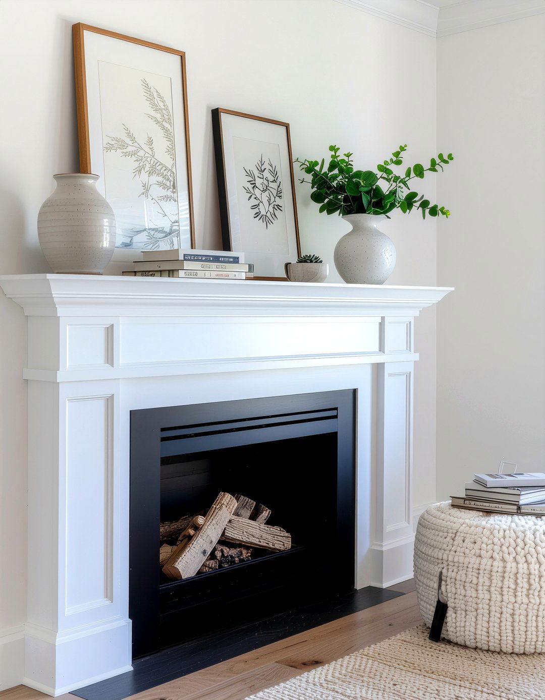 Asymmetrical Mantel - 30 fireplace mantel ideas
