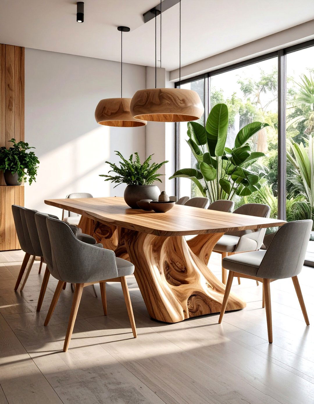 Asymmetrical Organic Dining Table - 30 modern dining table ideas