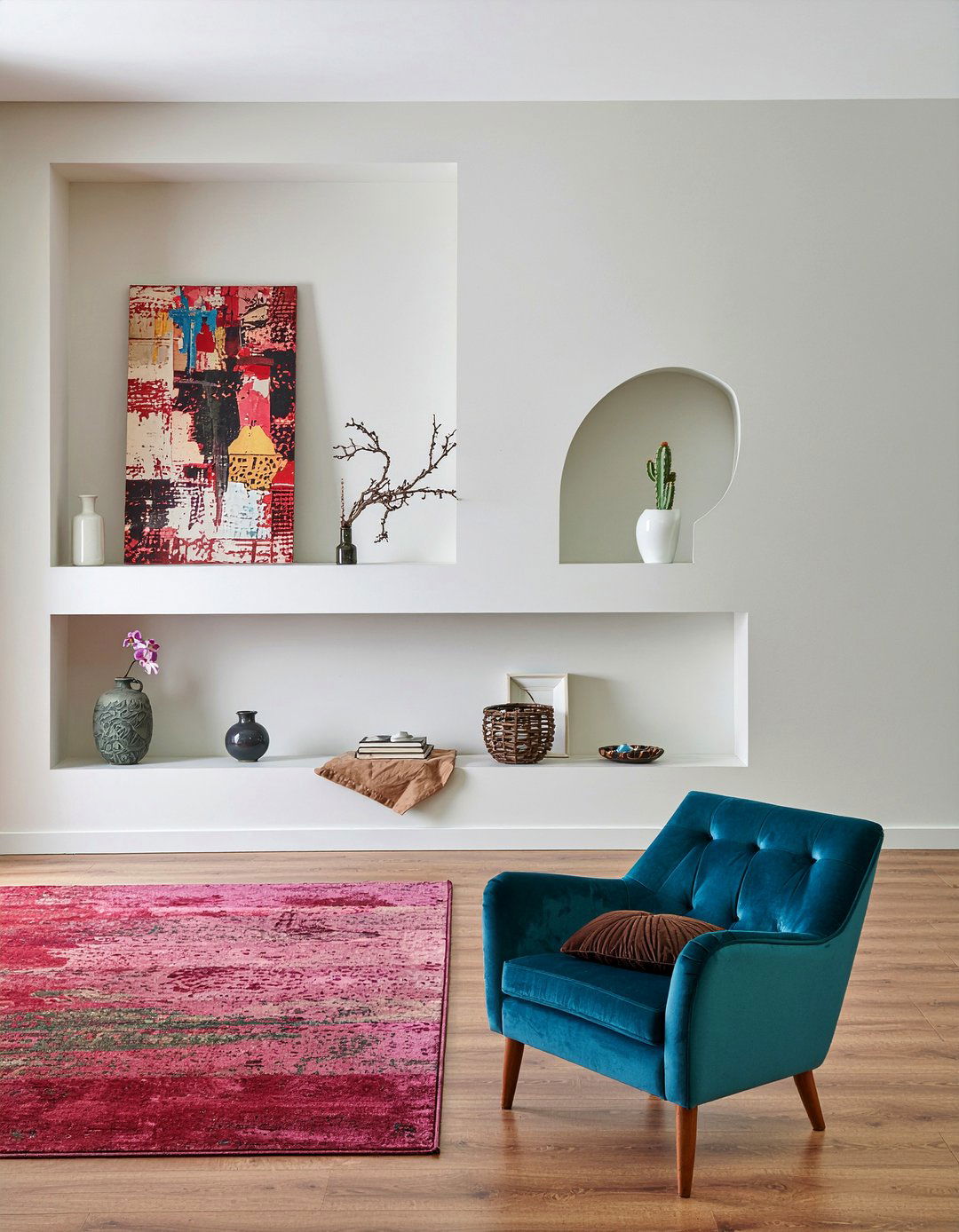 Asymmetrical Wall Niche - 30 living room wall niches