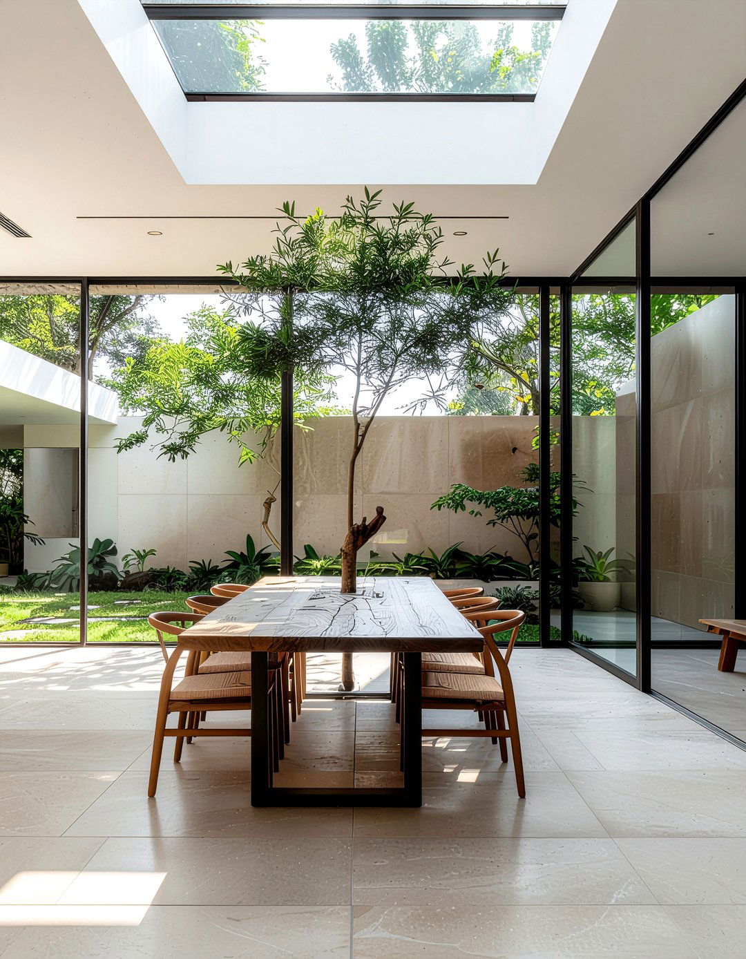 Atrium dining area - 30 dining room natural light ideas