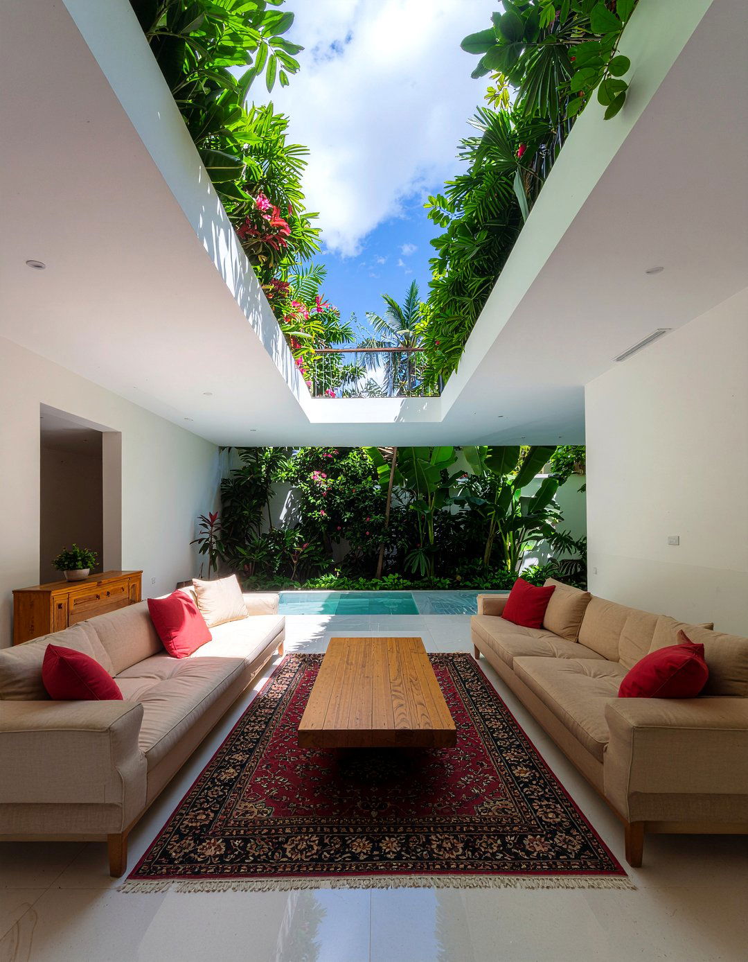 Atrium living room - 30 living room natural light ideas