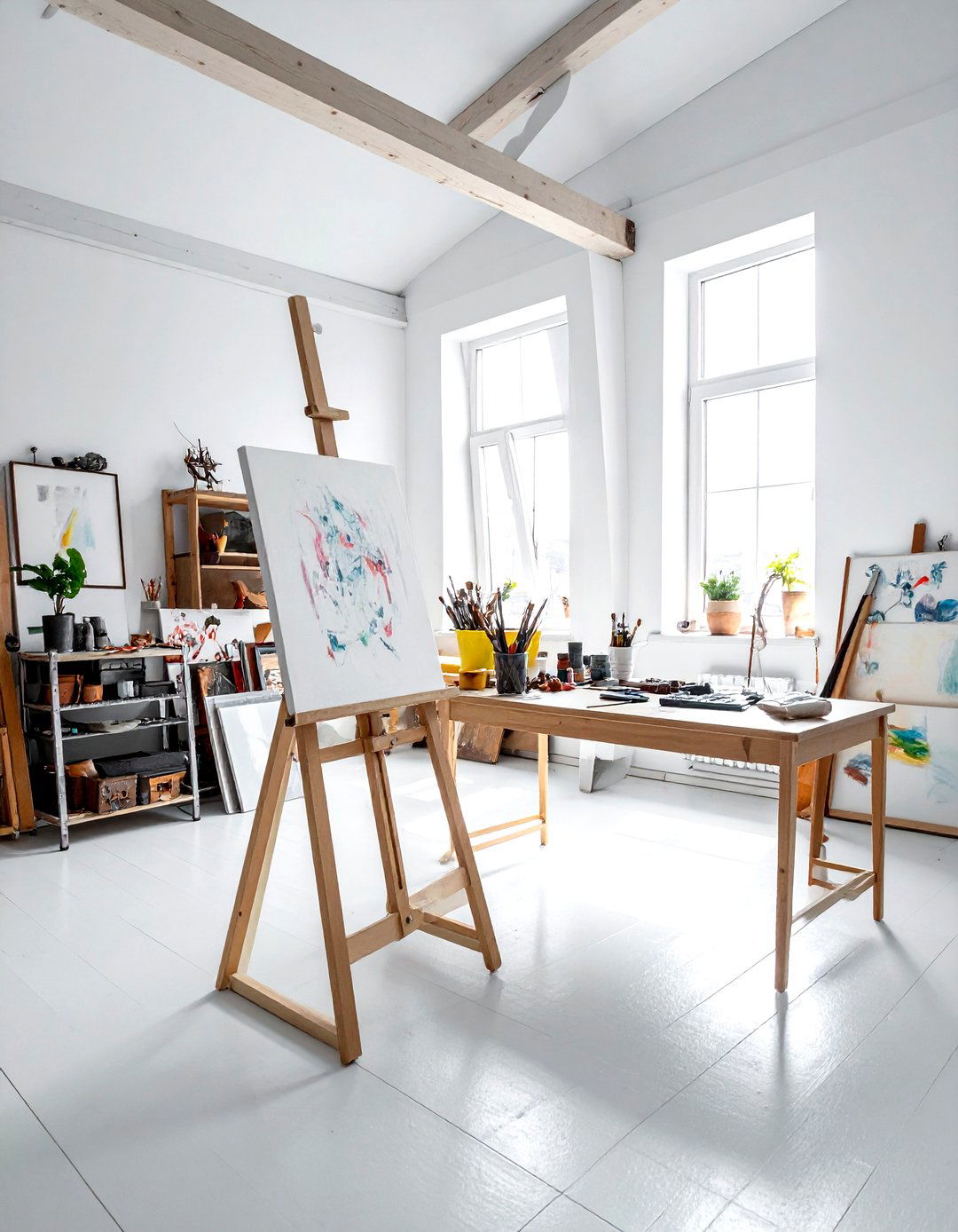 Attic Art Studio - 30 attic decor ideas