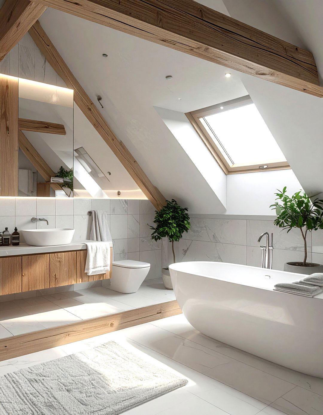 Attic Bathroom - 30 bathroom room settings