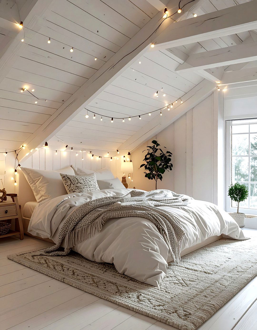 Attic Cozy Light - 30 string light ideas