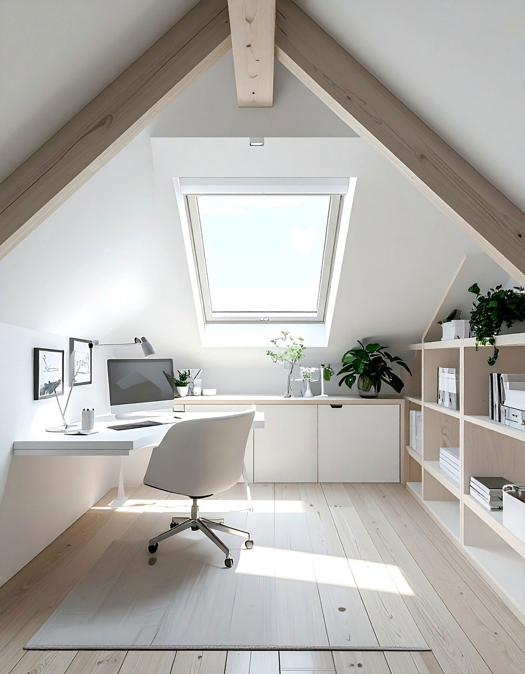 Attic Home Office - 30 productive office ideas