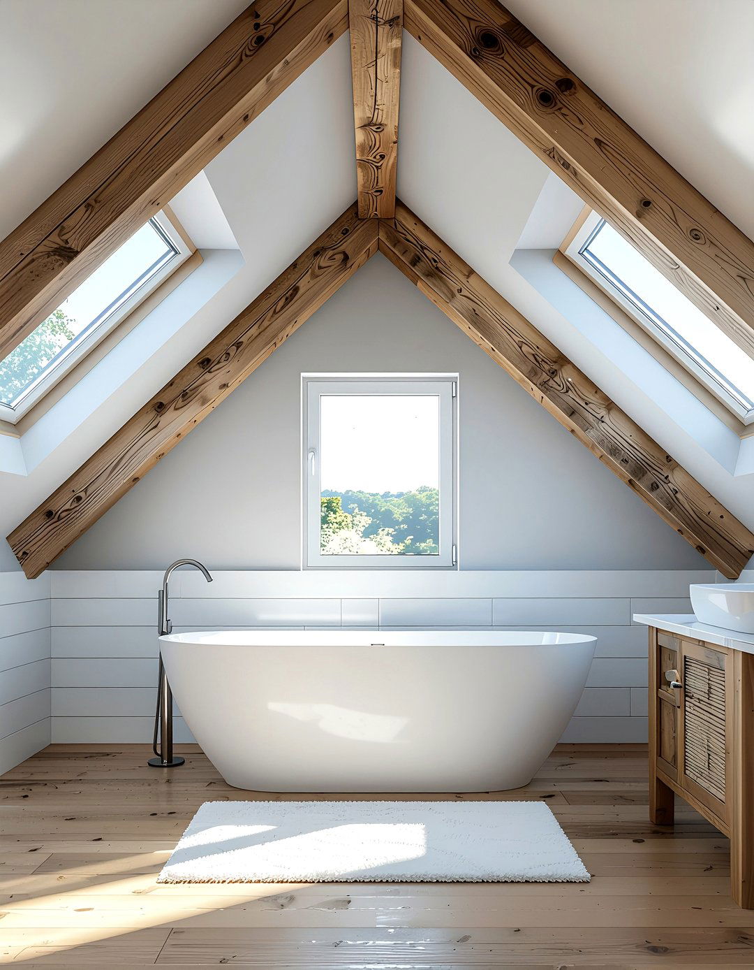 Attic Sloped Ceiling Bathroom - 30 cozy bathroom settings
