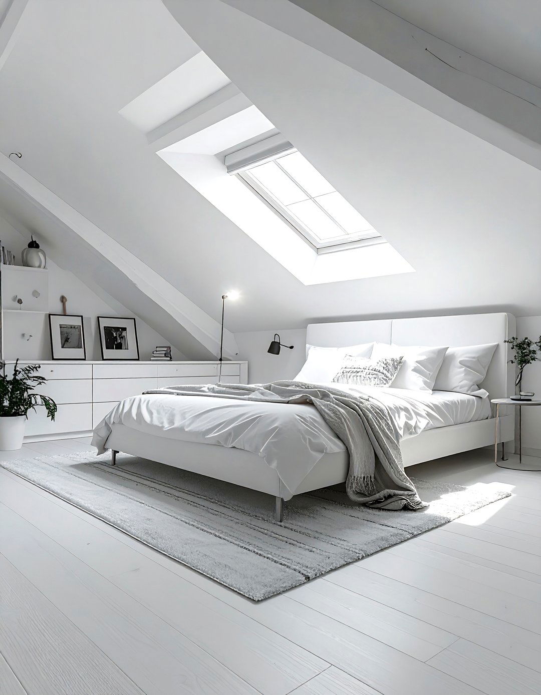 Attic White Bedroom - 30 white bedroom decor ideas