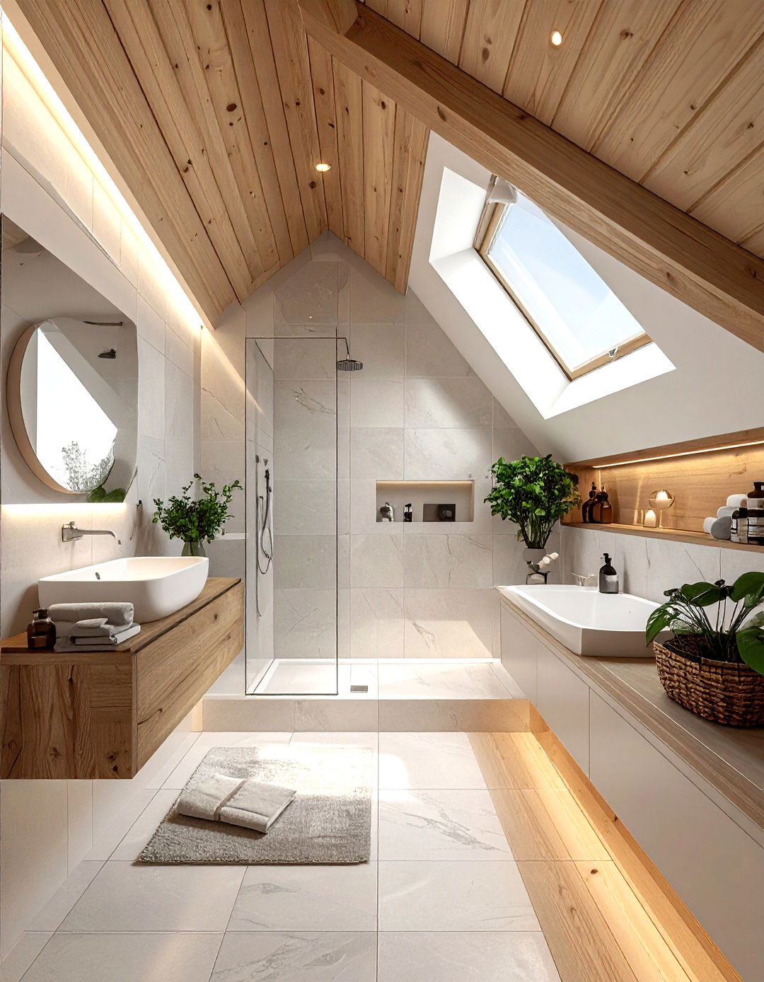 Attic bathroom conversion - 30 bathroom renovation before and after