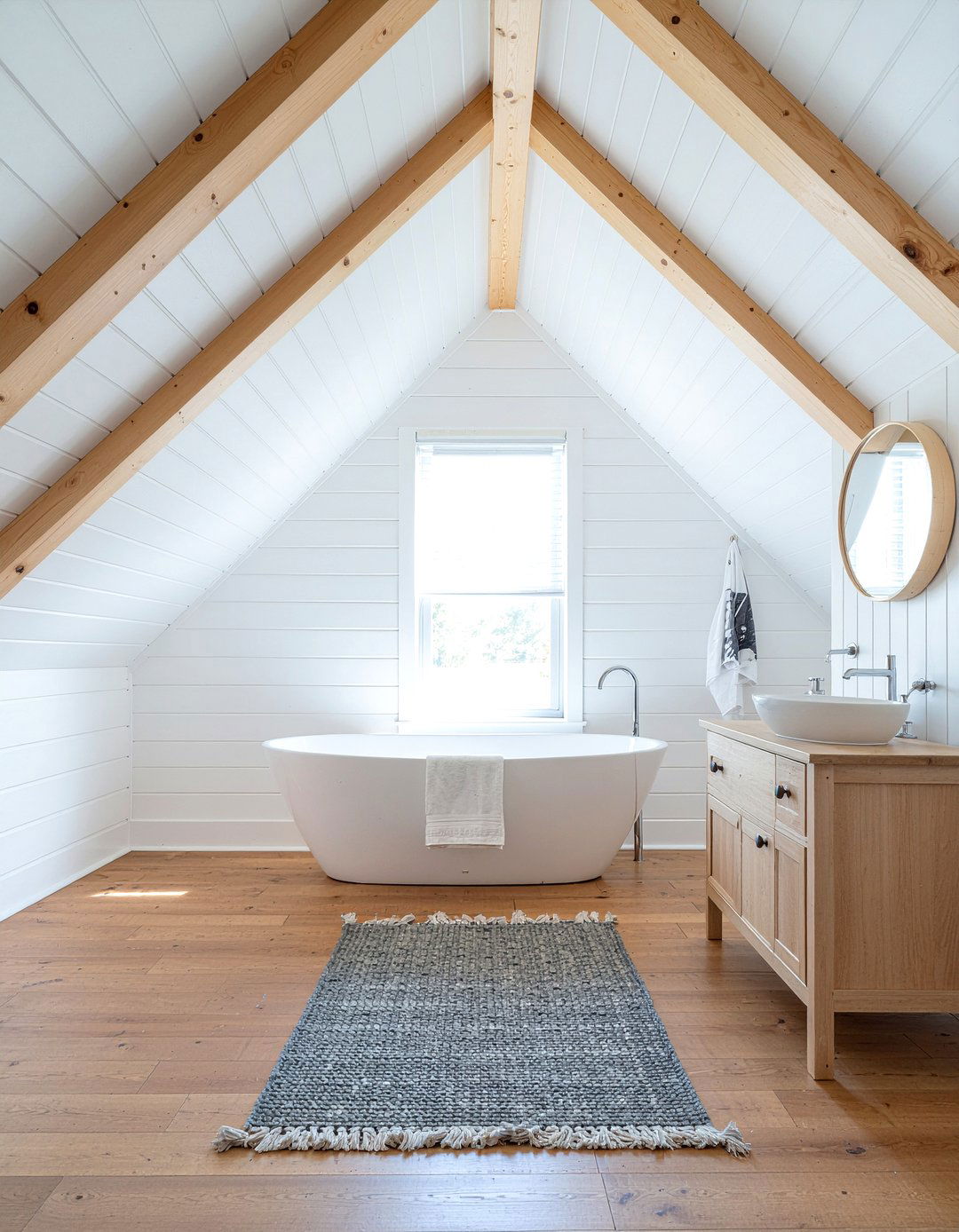 Attic bathroom wood paneling - 30 attic bathroom ideas