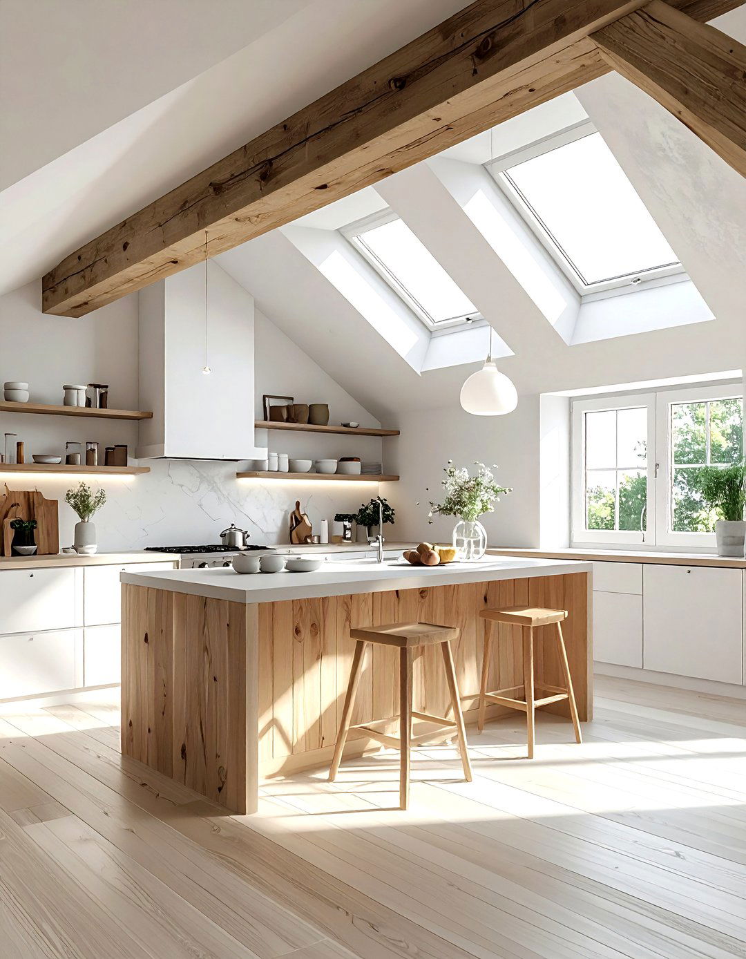 Attic kitchen space - 30 cozy kitchen settings