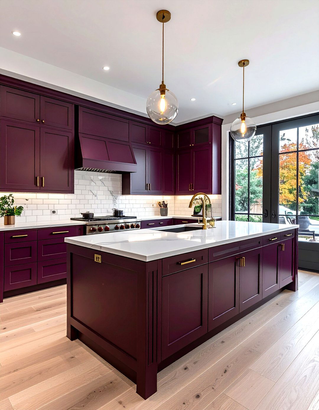 Aubergine kitchen cabinets - 30 bold paint color ideas