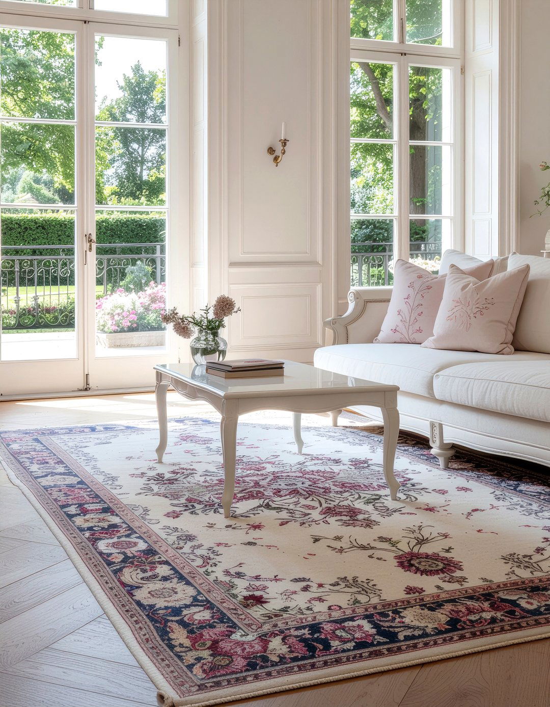 Aubusson Area Rug - 30 living room French furniture ideas