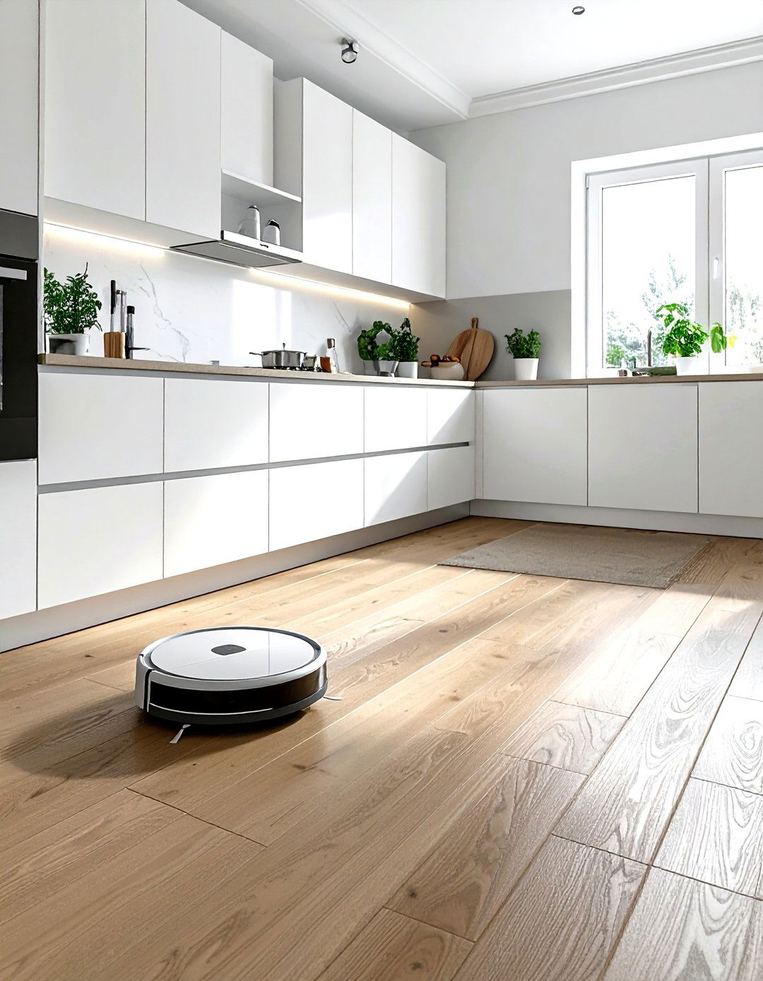 Automated Vacuum Baseboard - 30 kitchen automation ideas