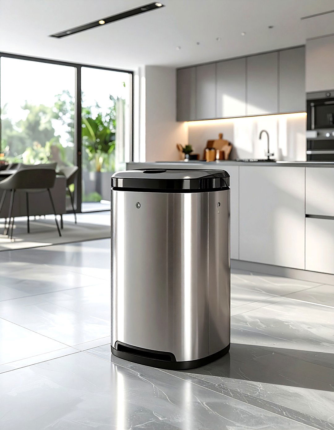 Automatic Trash Can - 30 kitchen automation ideas