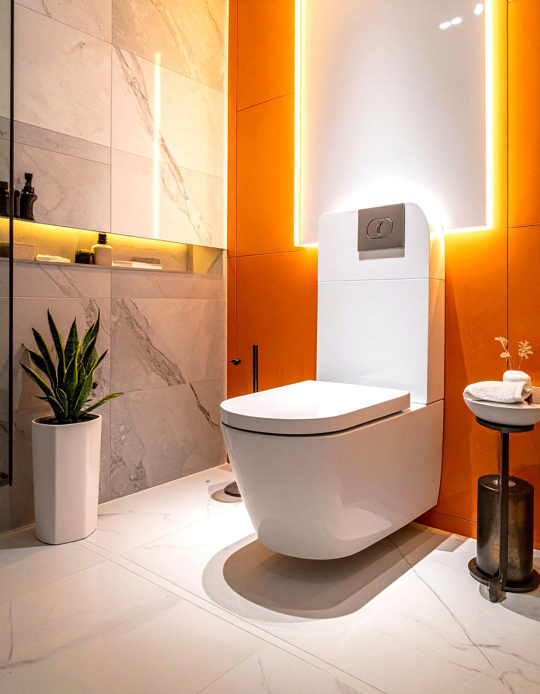 Automatic smart toilet - 30 townhouse bathroom ideas