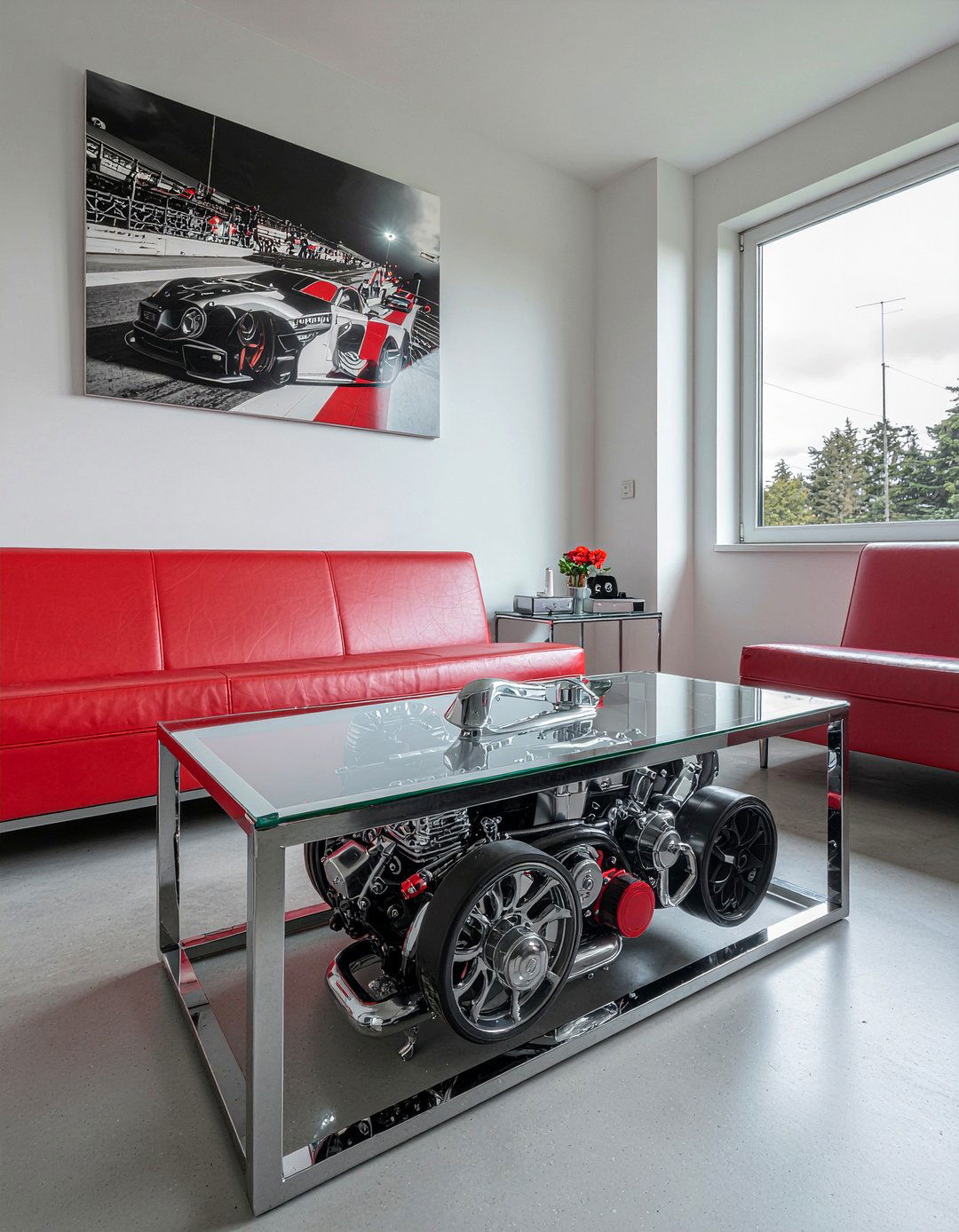Automotive Theme - 30 man cave living room ideas