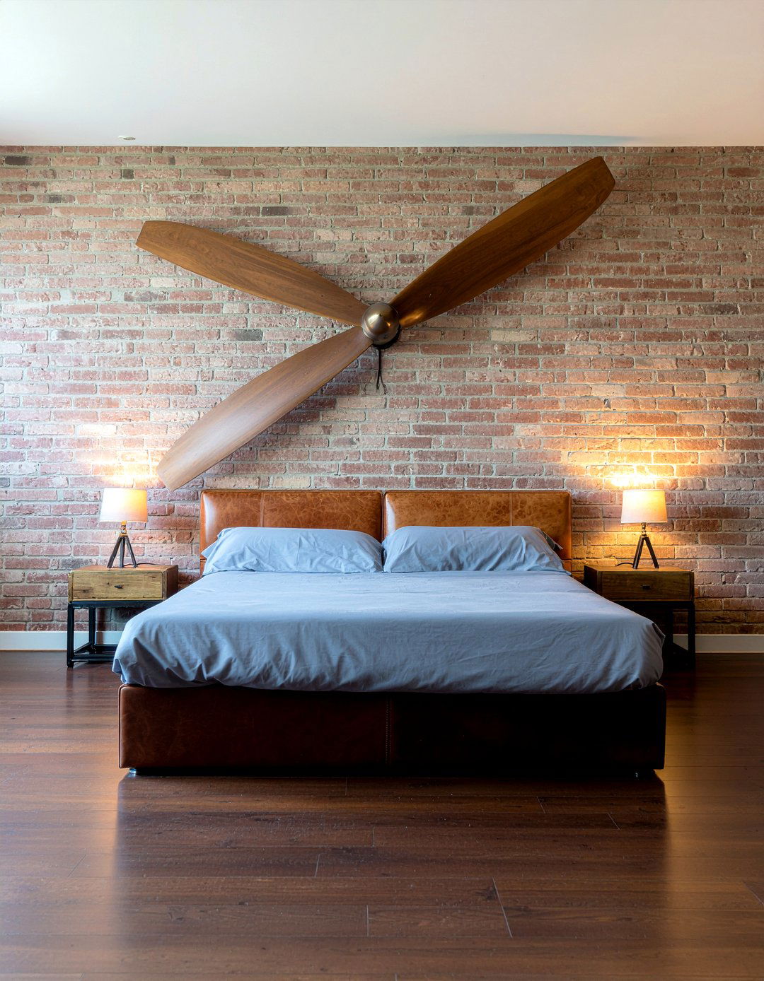 Aviation propeller wall decor - 30 travel themed bedroom ideas