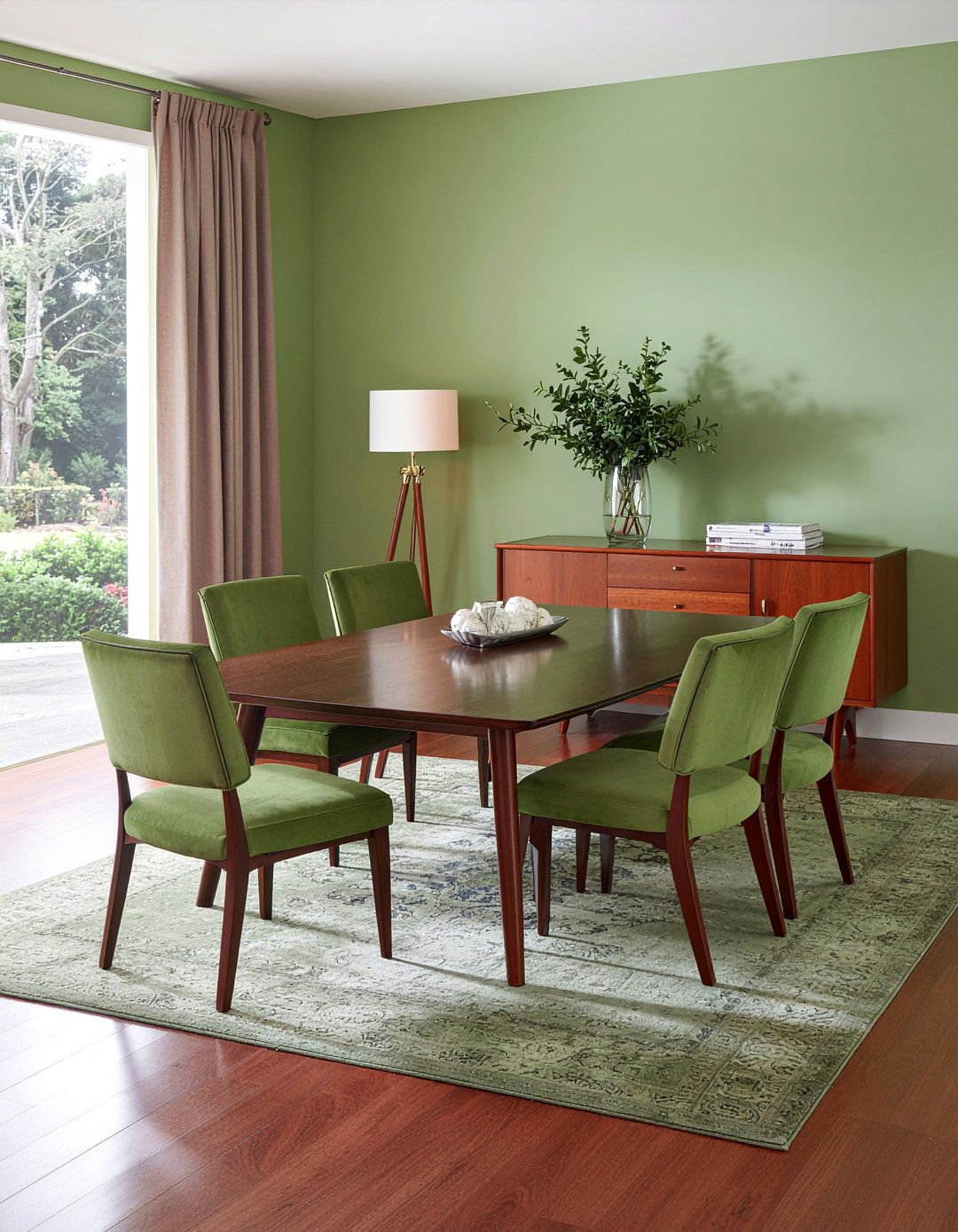 Avocado Green Dining Room - 30 retro dining room ideas