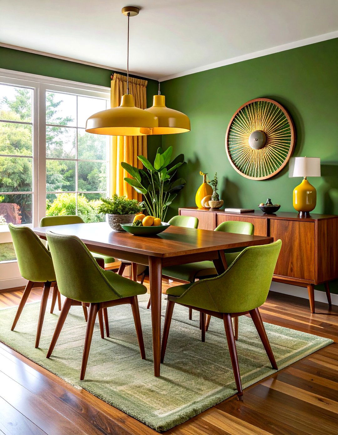 Avocado green dining room - 30 cool green dining room ideas