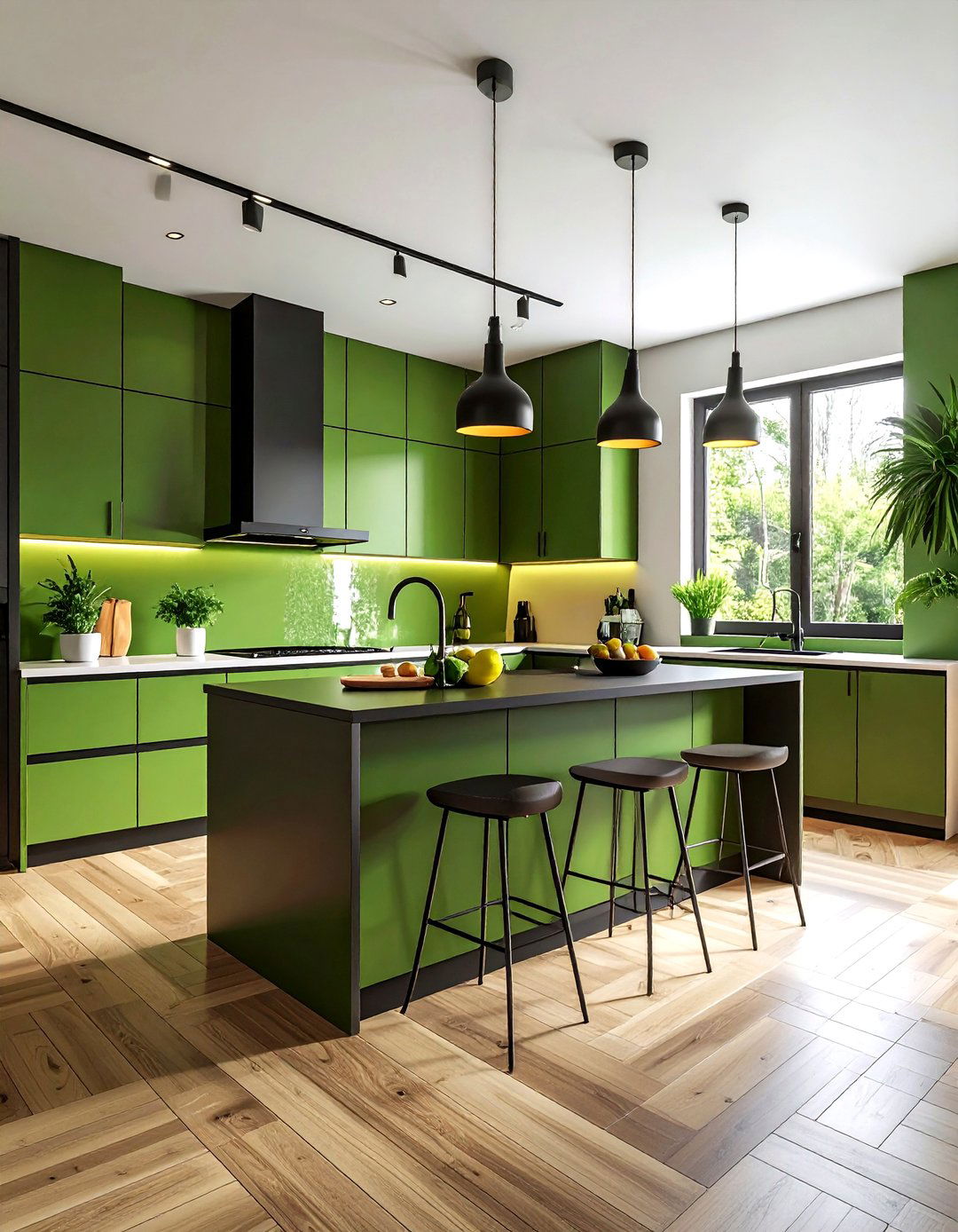 Avocado green kitchen - 30 green paint color ideas