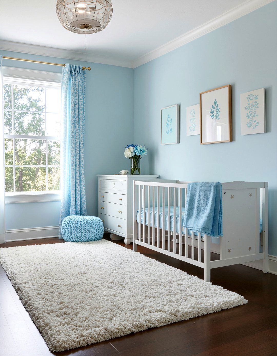 Baby Blue And White Nursery - 30 blue and white bedroom ideas
