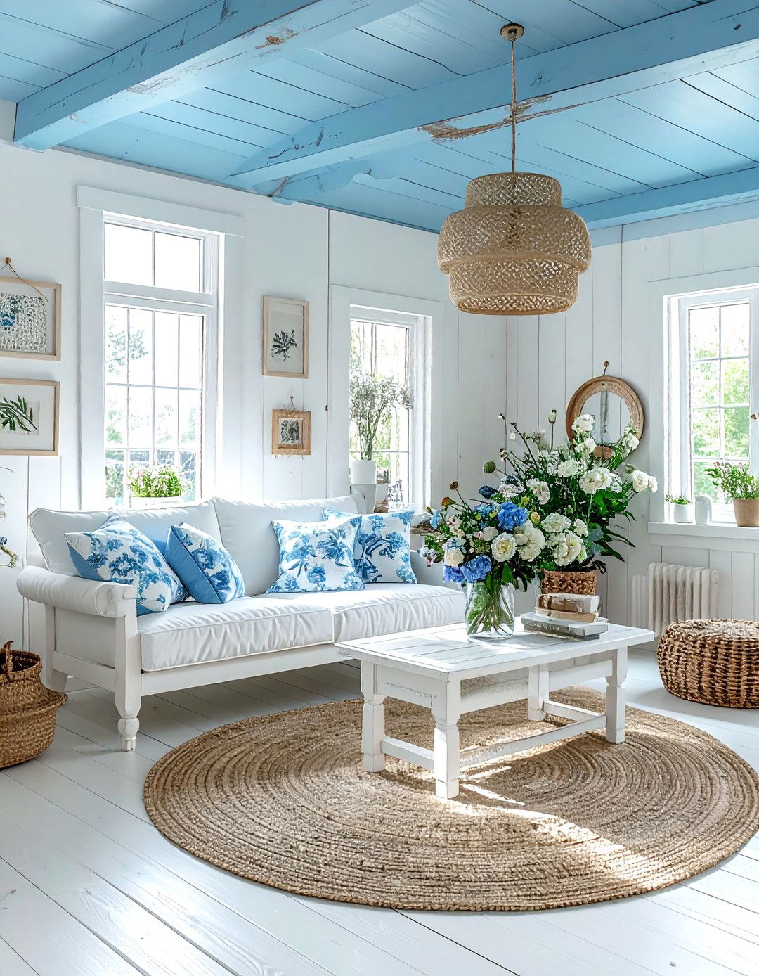 Baby Blue Living Room Ceiling - 30 living room blue ceiling ideas