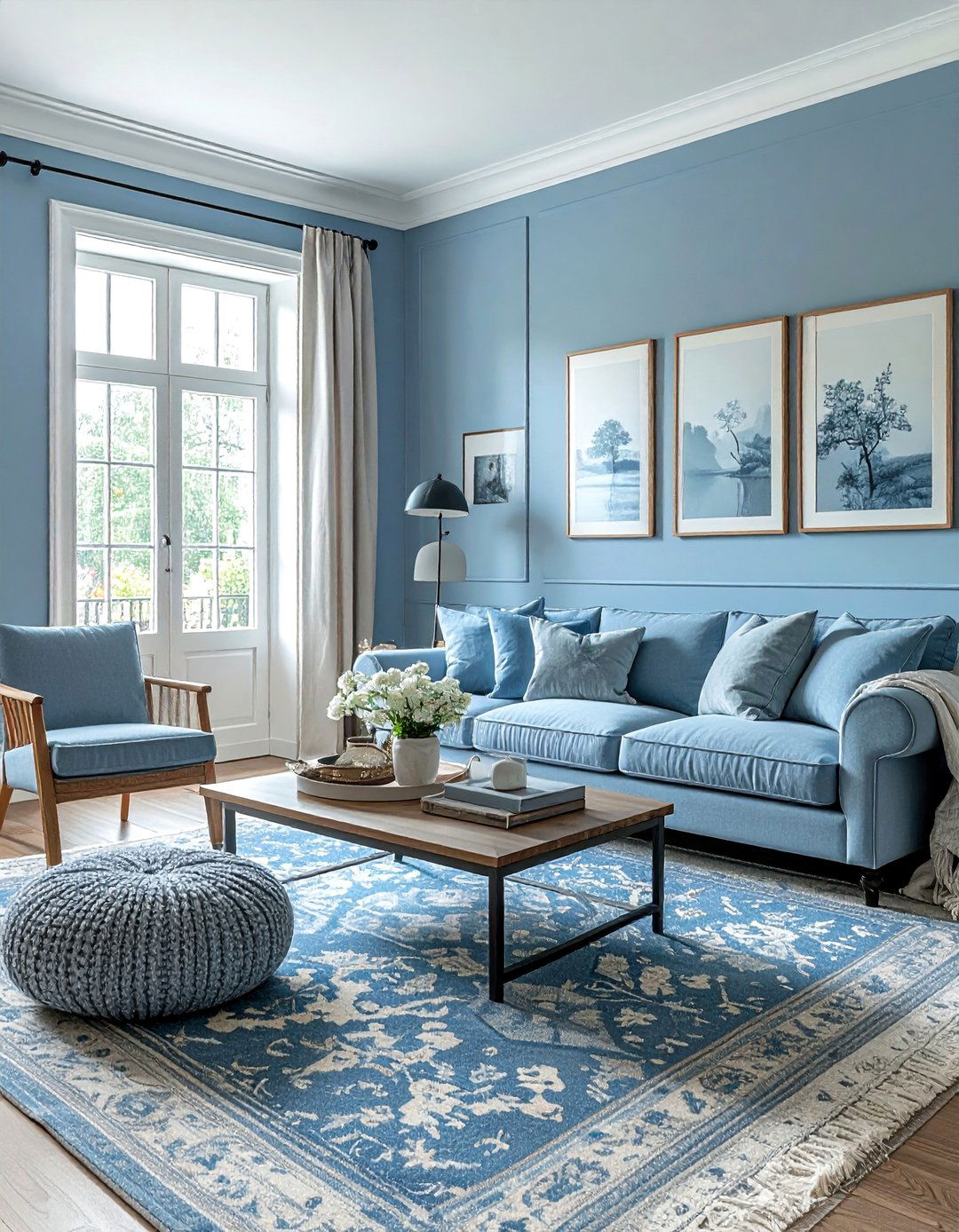Baby Blue Living Room - 30 blue living room decor ideas