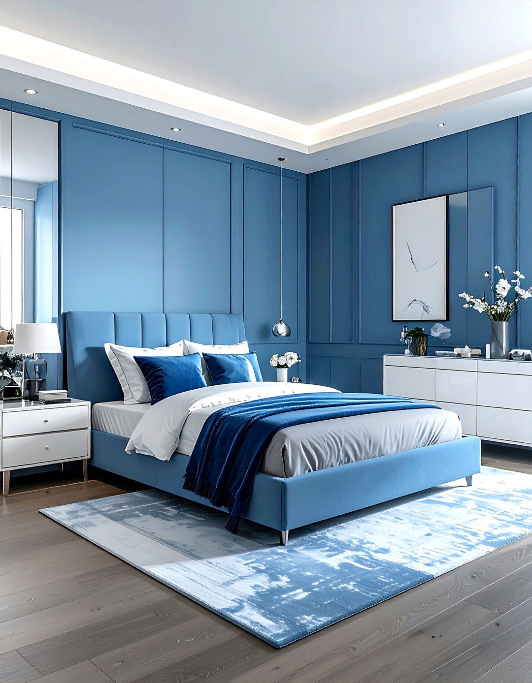 30 Minimalist Blue Bedroom Ideas for Tranquil Sleeping