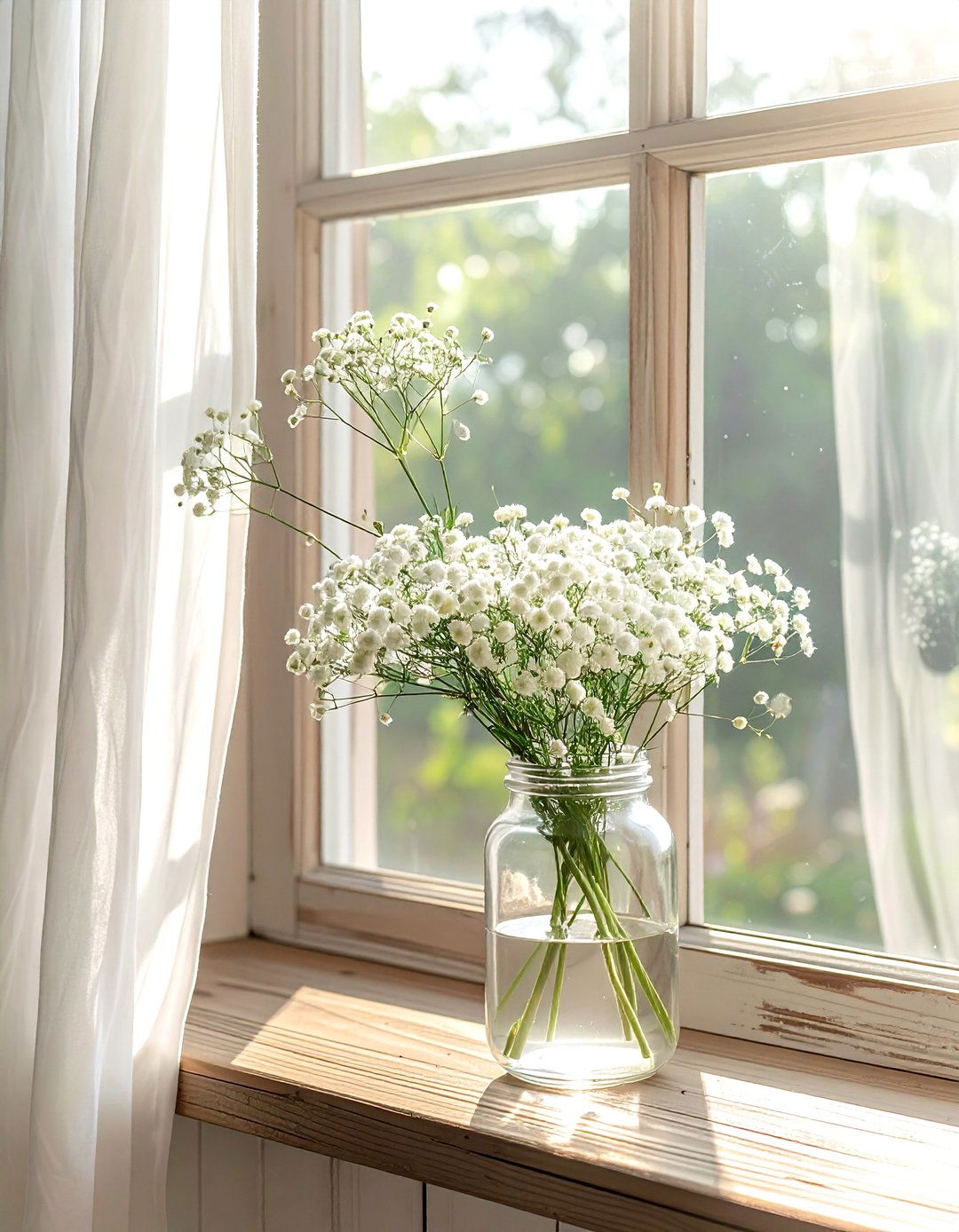 Babys breath in mason jar - 30 vase arrangement ideas