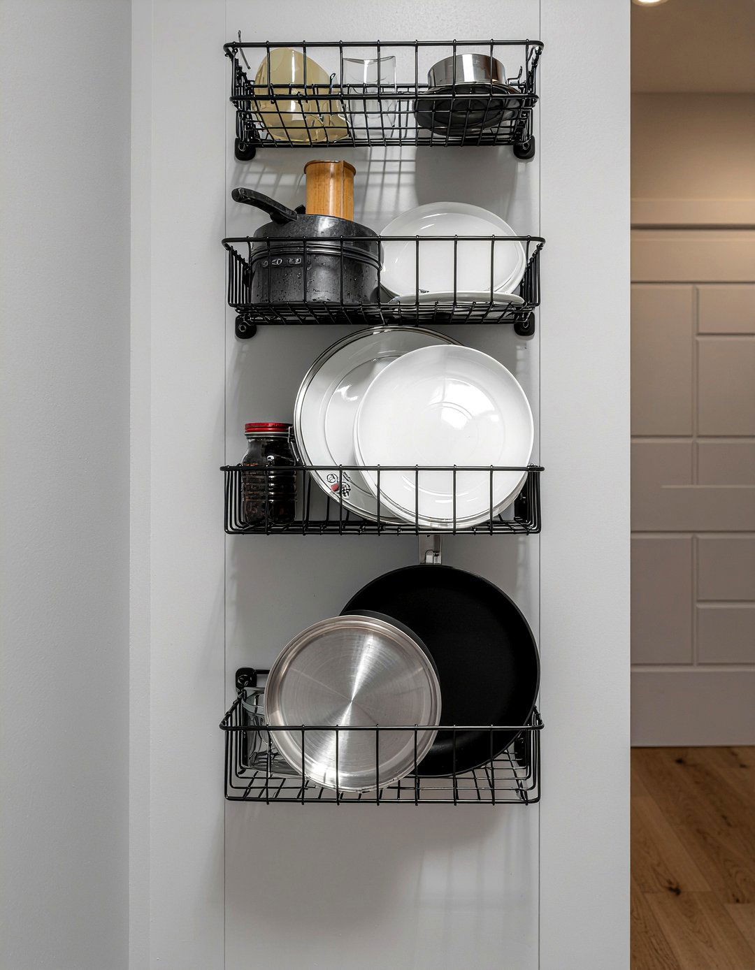 Back of door racks - 30 pot and pan storage kitchen ideas