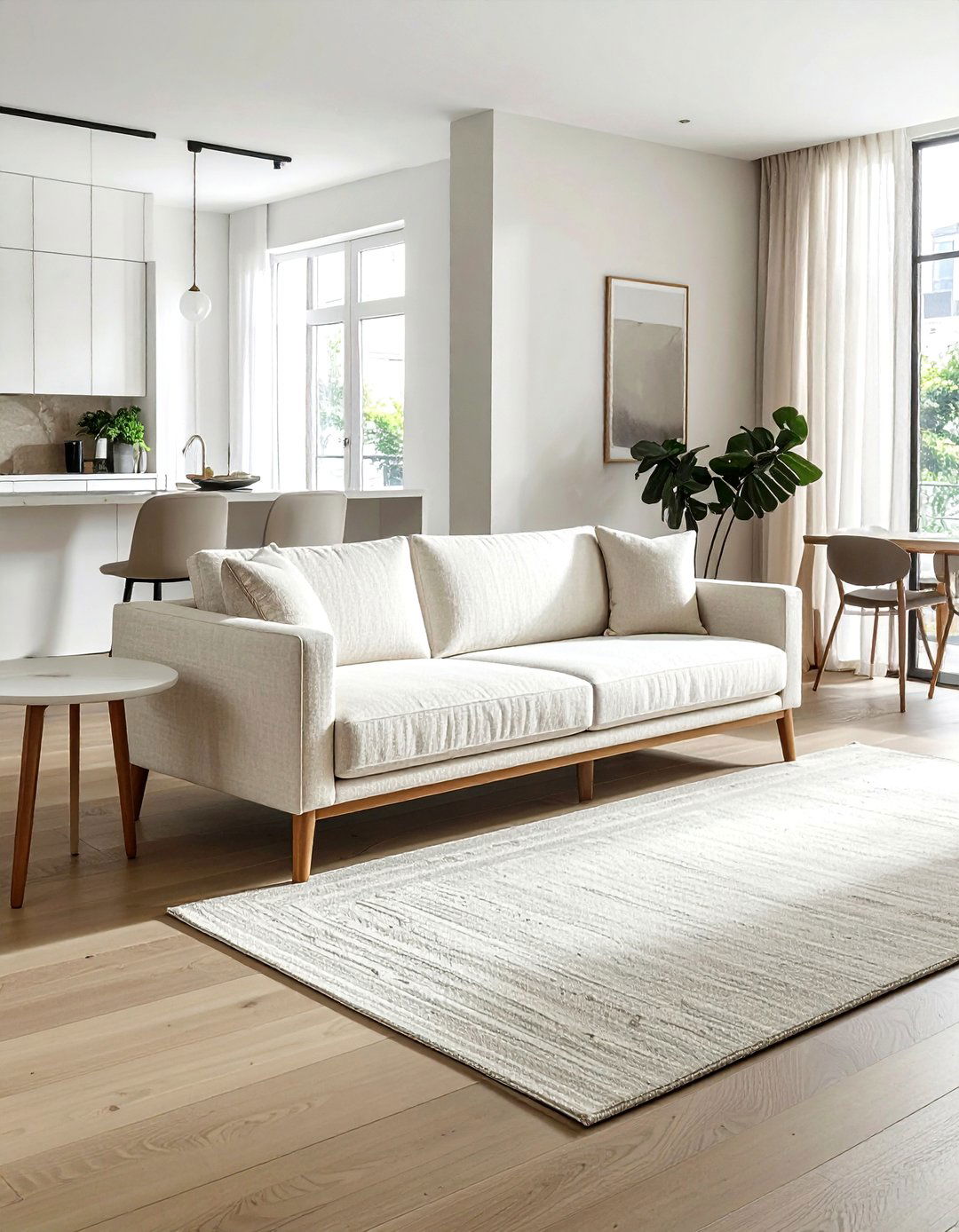 Backless sofa - 30 living room guest seating ideas