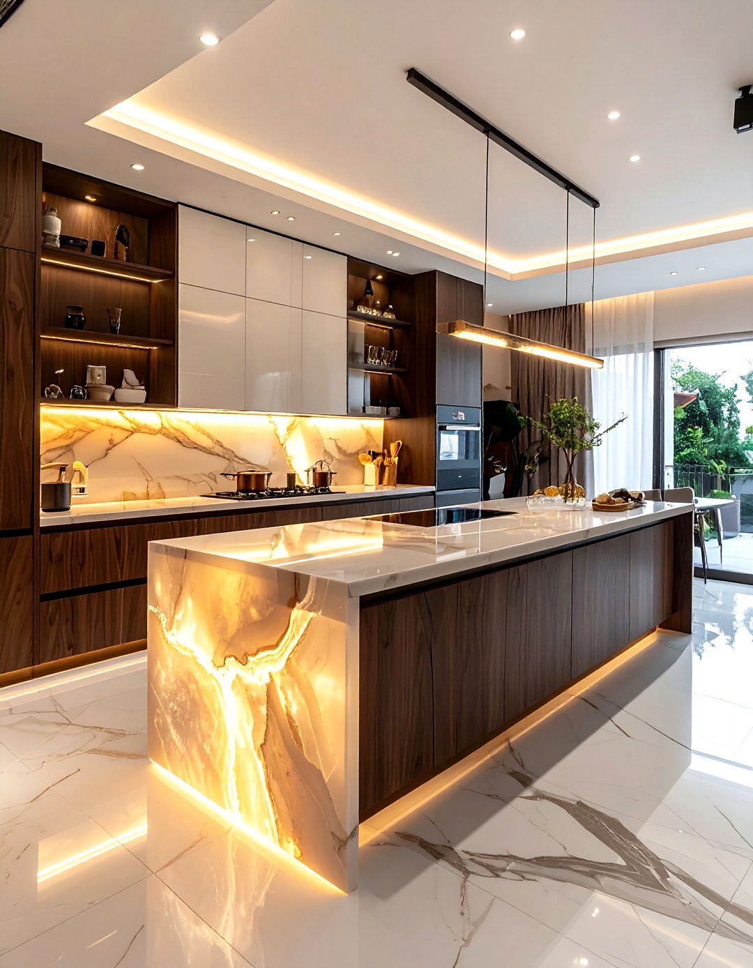 Backlit Backsplash - 30 editor's choice kitchen ideas