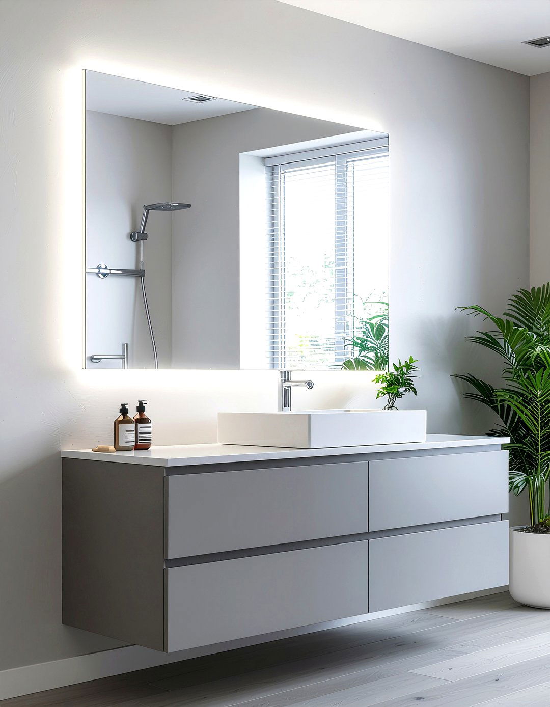 Backlit Bathroom Mirror - 30 bathroom emerging trend ideas